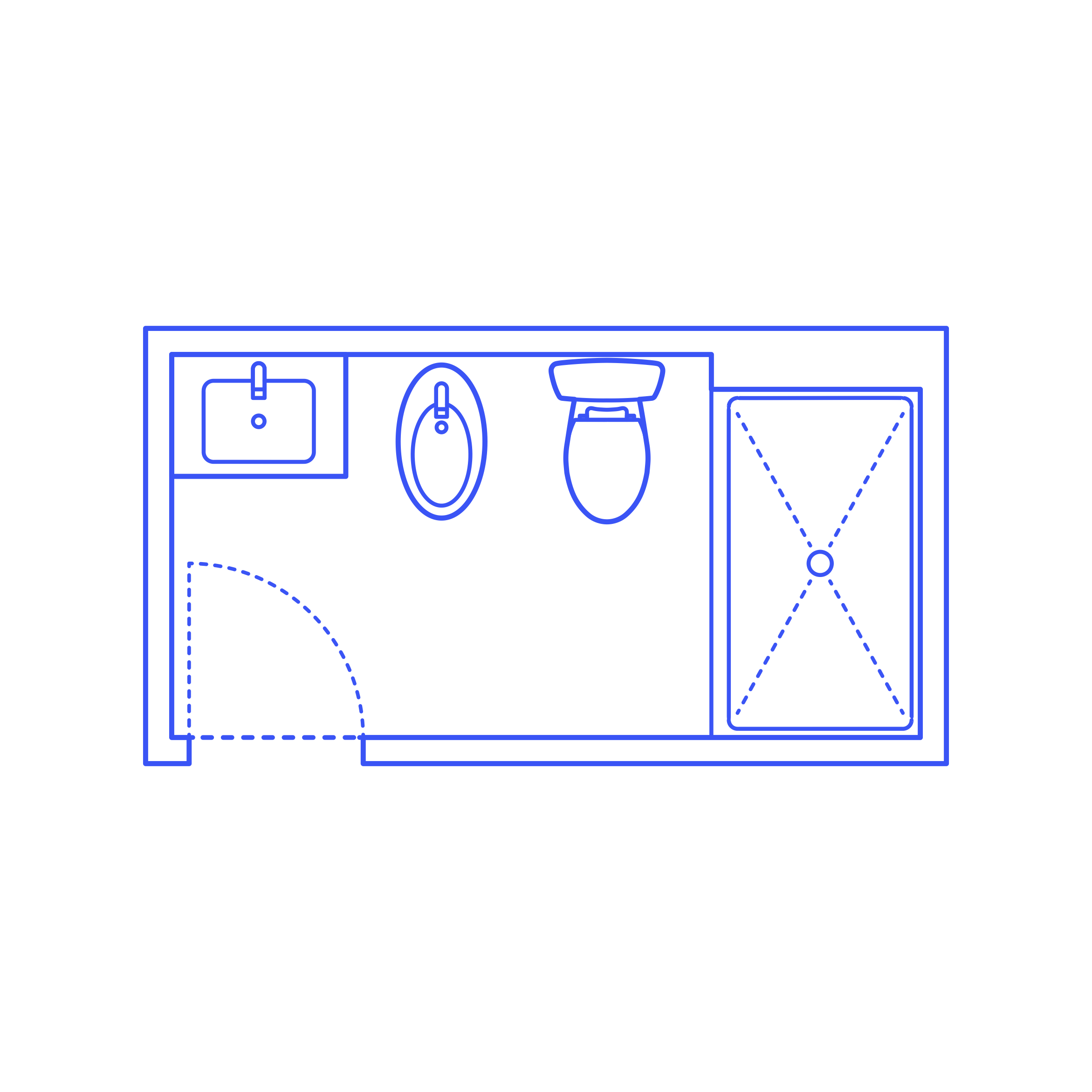 Layouts Bathrooms Three Quarter Bidet 1 Wall Silhouette Cutting Svg Files Free Vectors